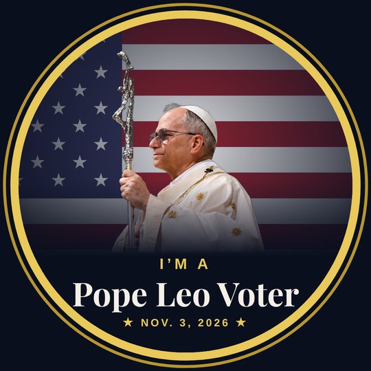 I’m a Pope Leo Voter sticker